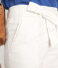 Picture of SERGIO WHITE COTTON PAPER-BAG TROUSERS
